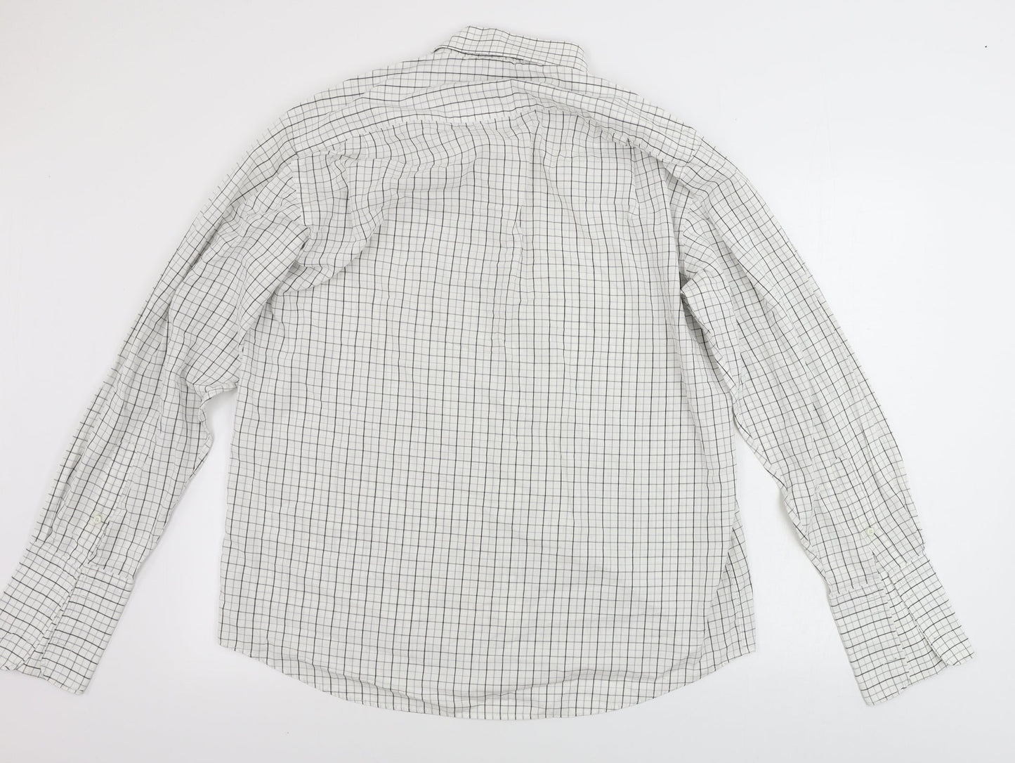 ventura Mens White Check   Button-Up Size 16