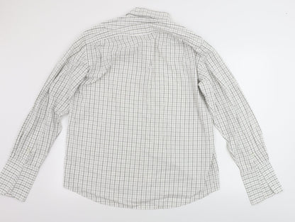 ventura Mens White Check   Button-Up Size 16