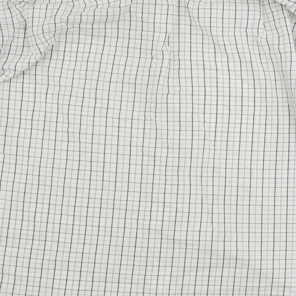 ventura Mens White Check   Button-Up Size 16