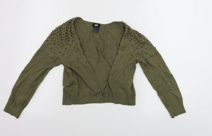H&M  Mens Green   Cardigan Jumper Size S