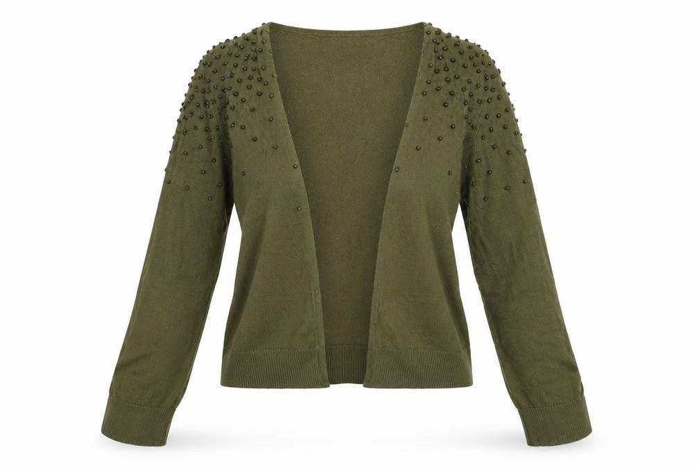 Mens UK Size S H&M Green Cardigan Jumper