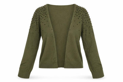 Mens UK Size S H&M Green Cardigan Jumper