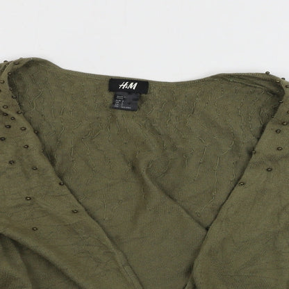 H&M  Mens Green   Cardigan Jumper Size S