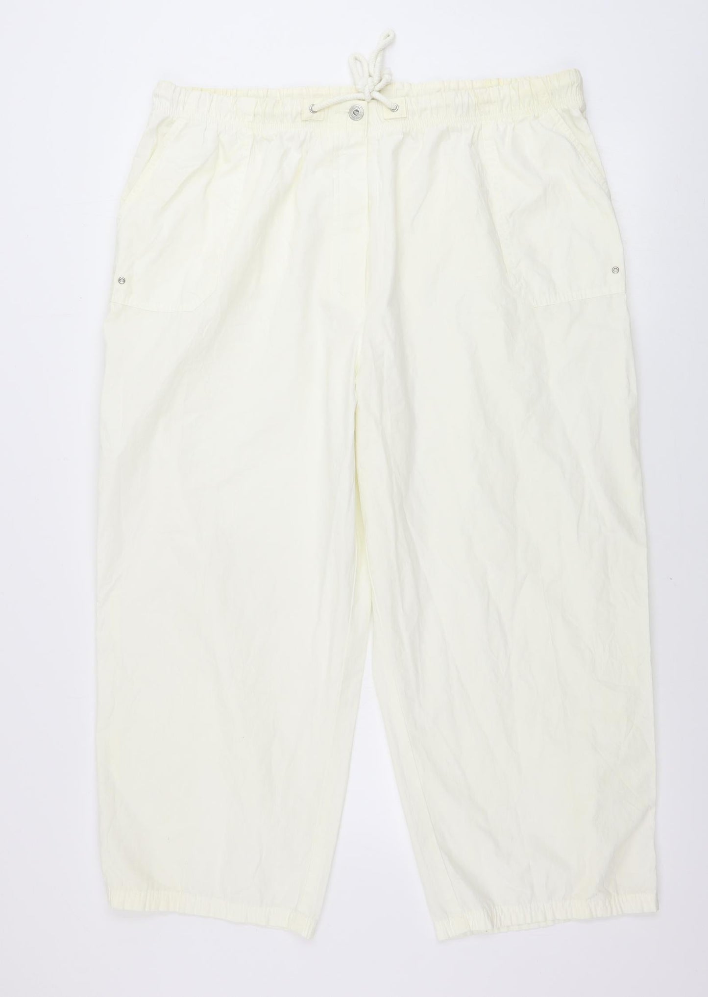 Womens UK Size 38 in Preworn Regular Fit  Ivory Trousers