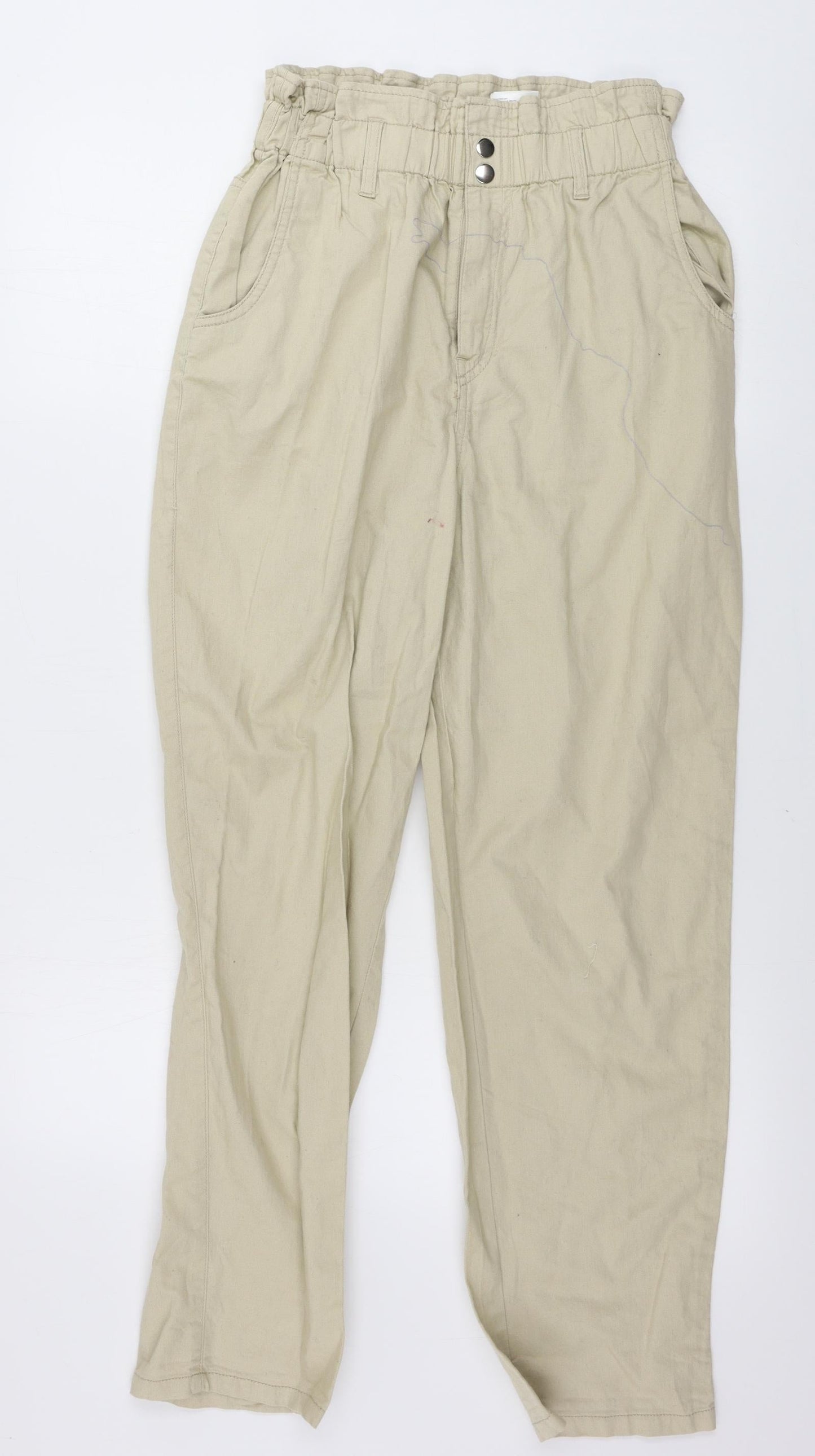 Womens UK Size 12 H&M Regular Fit  Beige Trousers