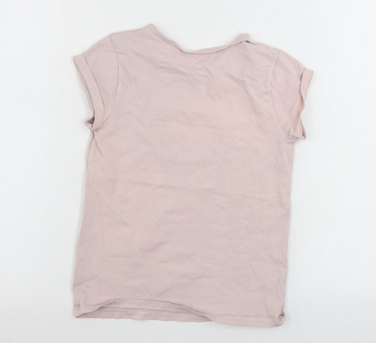 Back view of George girls’ pink basic t-shirt, size 7-8, years