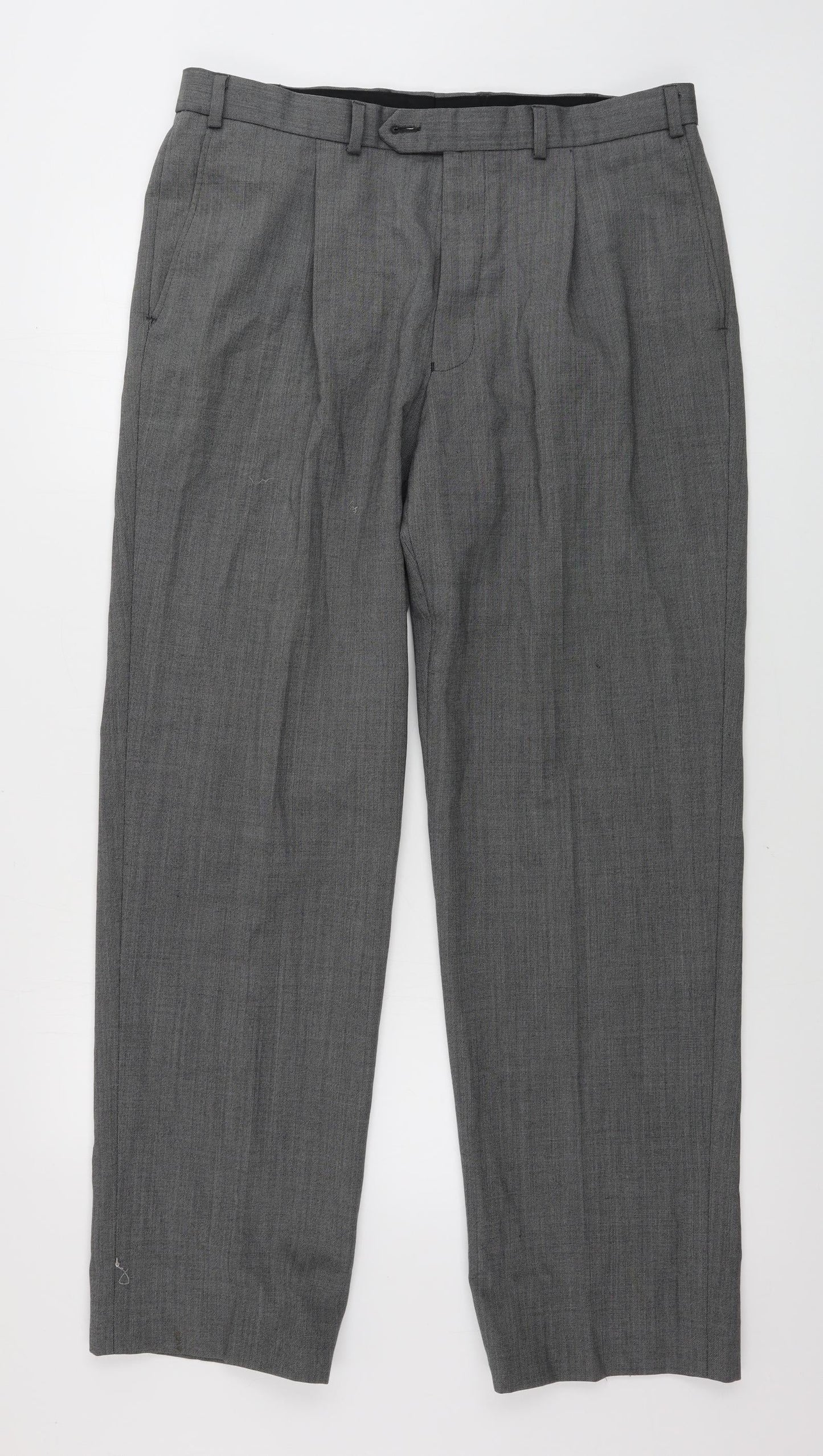 Womens UK Size 36 in Marks and Spencer Regular Fit  Grey Trousers