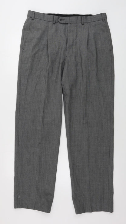 Womens UK Size 36 in Marks and Spencer Regular Fit  Grey Trousers