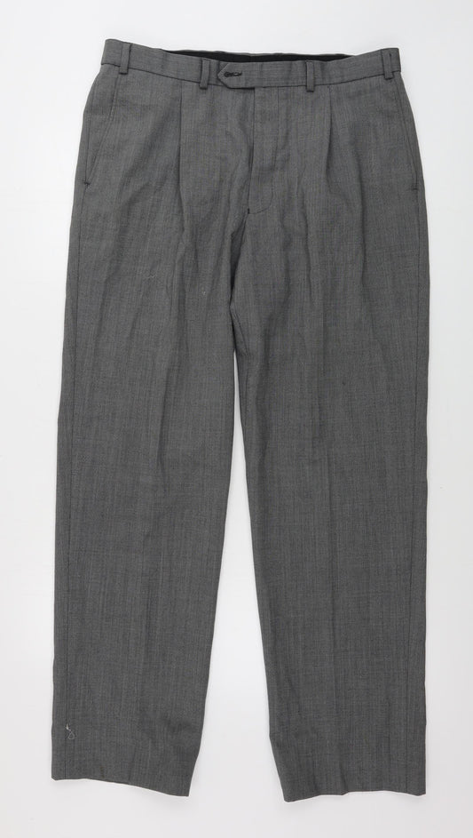 Womens UK Size 36 in Marks and Spencer Regular Fit  Grey Trousers