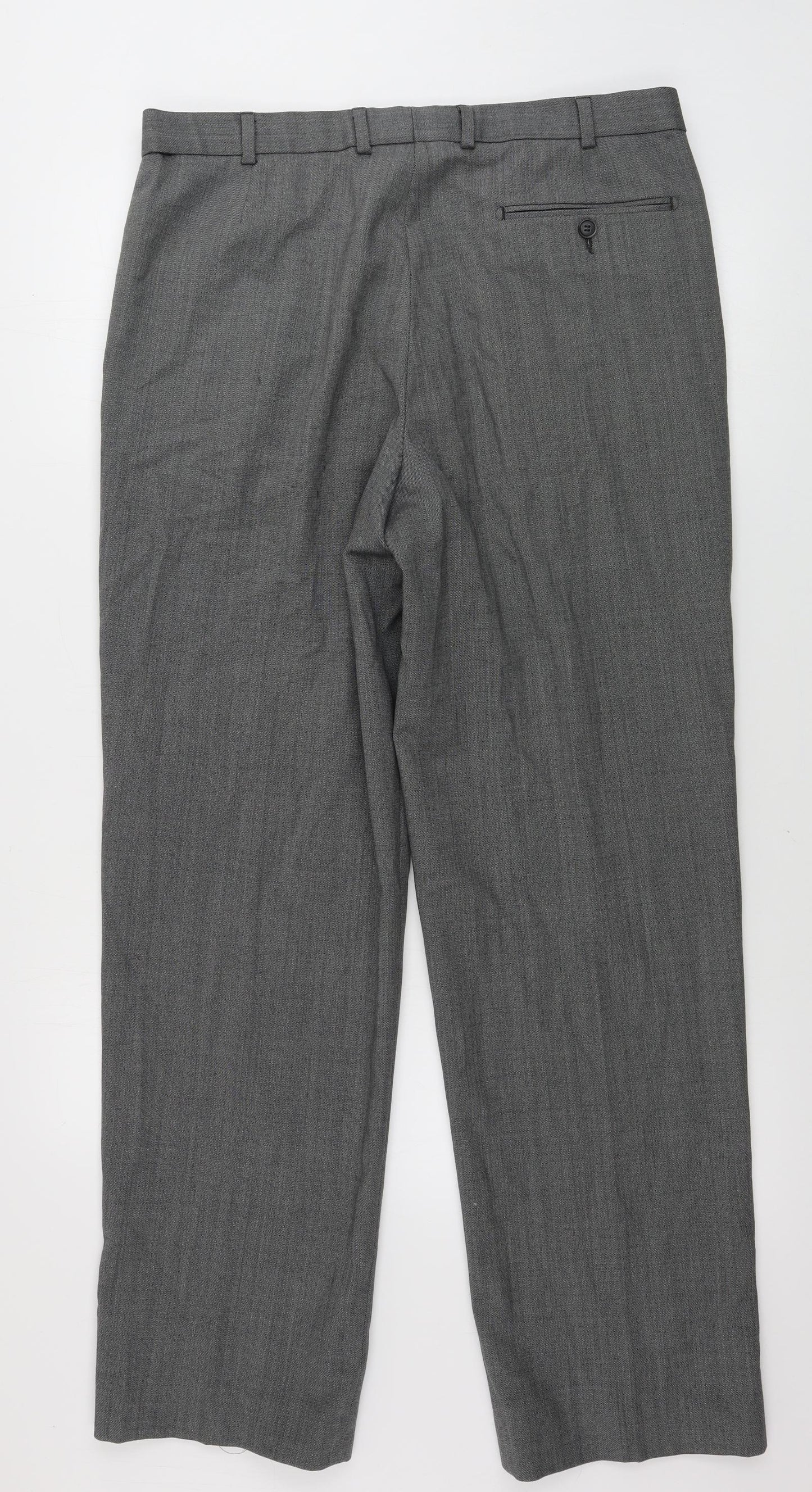 Womens UK Size 36 in Marks and Spencer Regular Fit  Grey Trousers