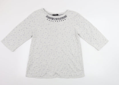 George  Womens White   Pullover Jumper Size 16