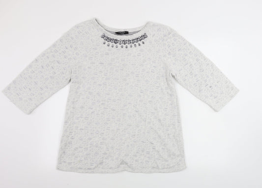 George  Womens White   Pullover Jumper Size 16