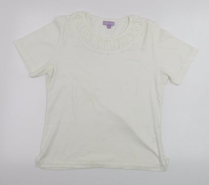 Womens UK Size M paramour Ivory Basic T-Shirt