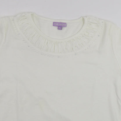 Womens UK Size M paramour Ivory Basic T-Shirt