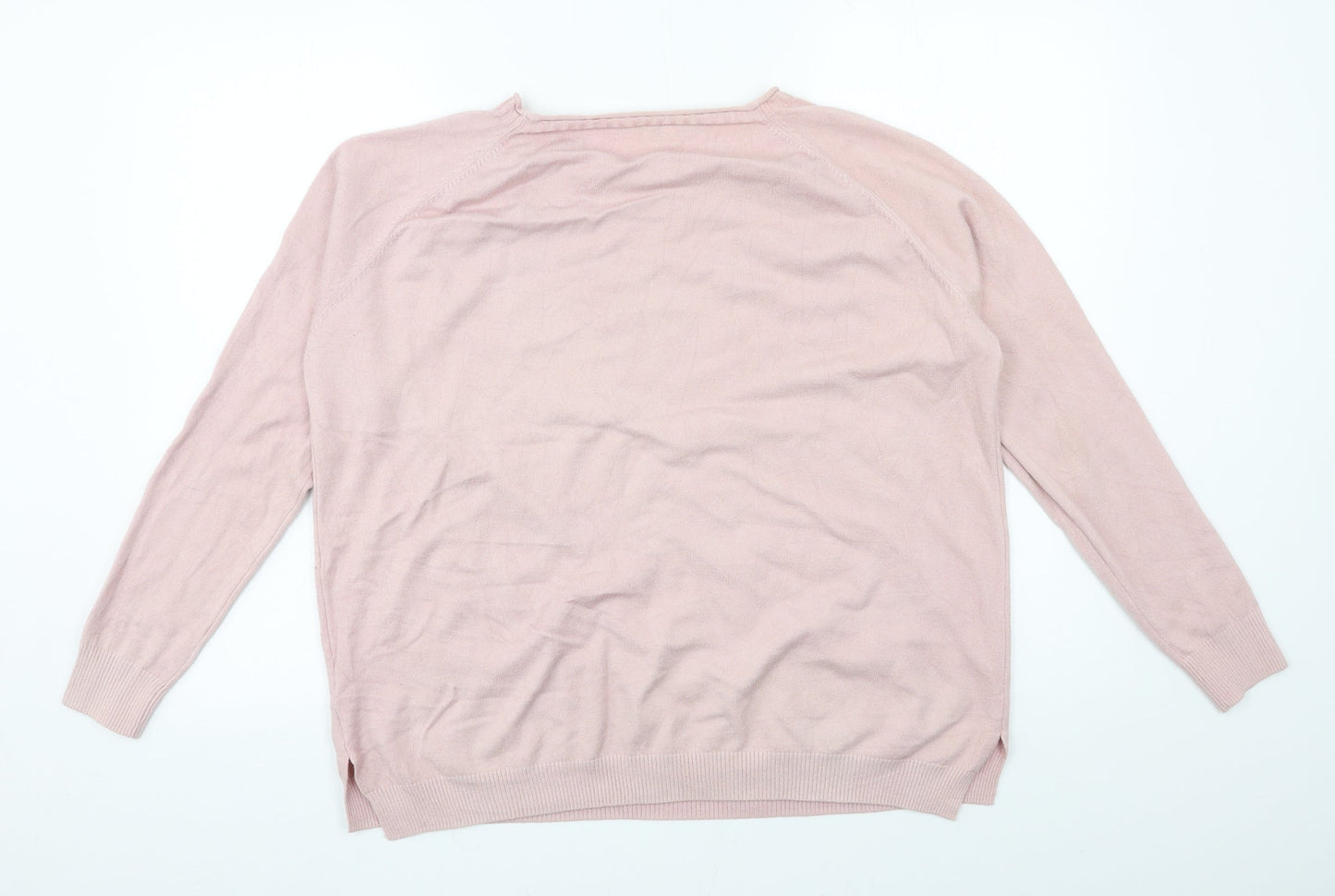 Womens UK Size S Bluoltre Pink Pullover Jumper