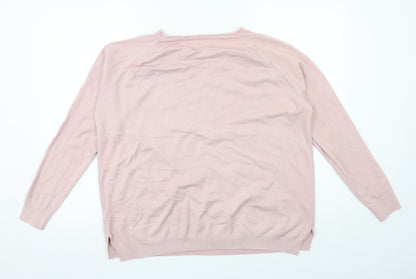 Womens UK Size S Bluoltre Pink Pullover Jumper