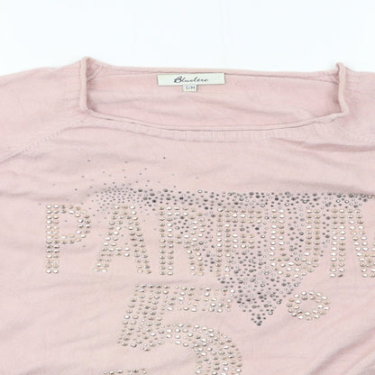 Womens UK Size S Bluoltre Pink Pullover Jumper