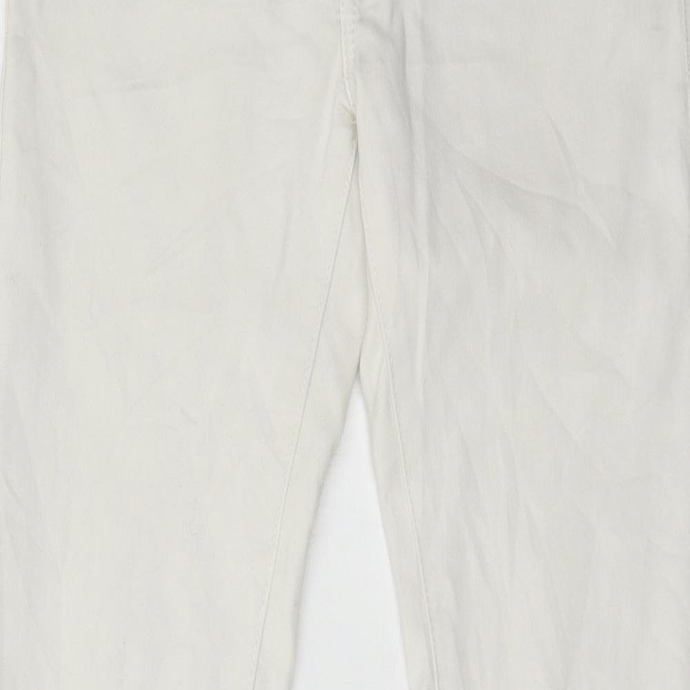 LD Style Womens White  Denim Skinny Jeans Size 8 L30 in
