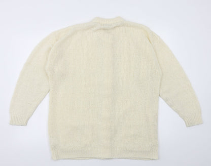 Prestige Womens Ivory  Knit Cardigan Jumper One Size