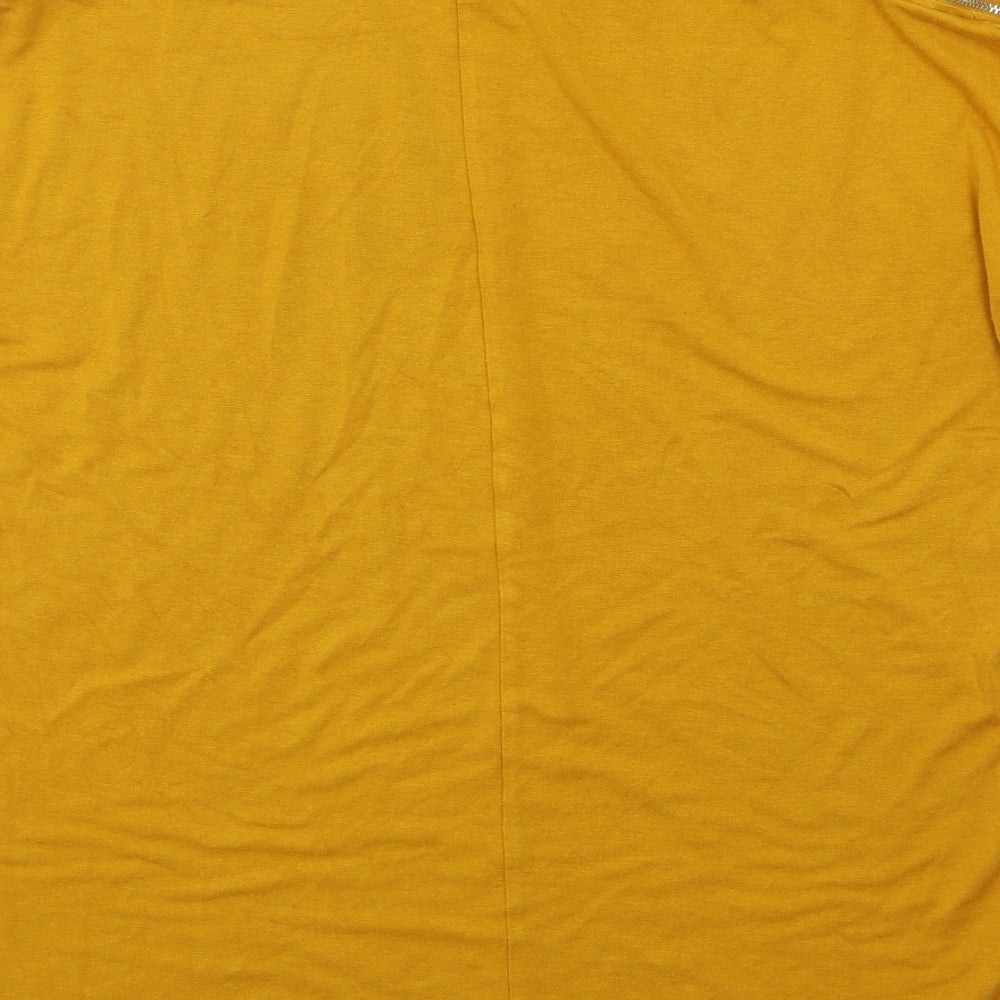 Select Womens Orange  Jersey Basic T-Shirt Size 14