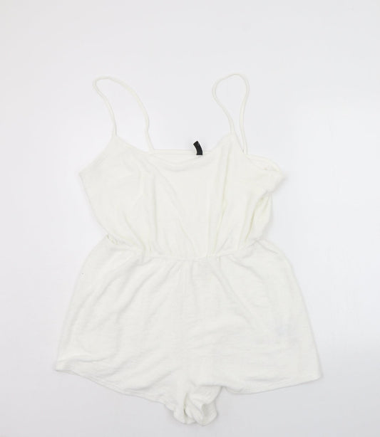 Divided Womens White   Jumpsuit One-Piece Size L