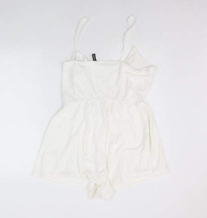 Divided Womens White   Jumpsuit One-Piece Size L