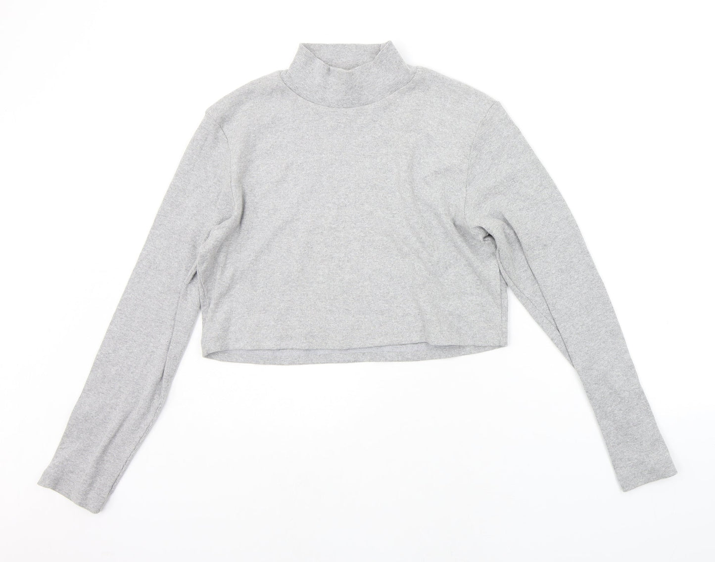Womens UK Size 16 Missguided Grey Basic T-Shirt