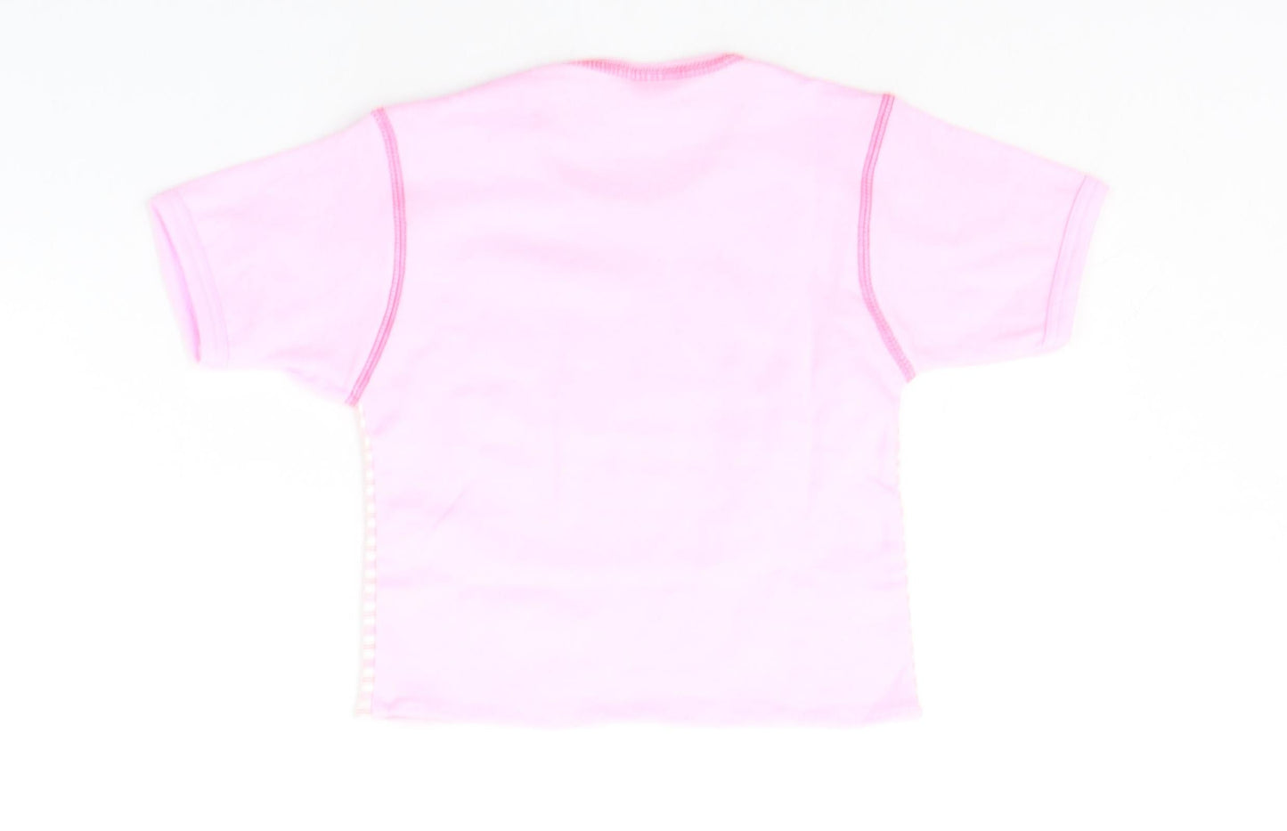 K&Y Girls Pink Striped  Basic T-Shirt Size 4-5 Years