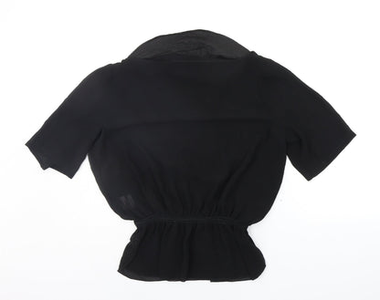 Papaya Womens Black   Basic Blouse Size 10