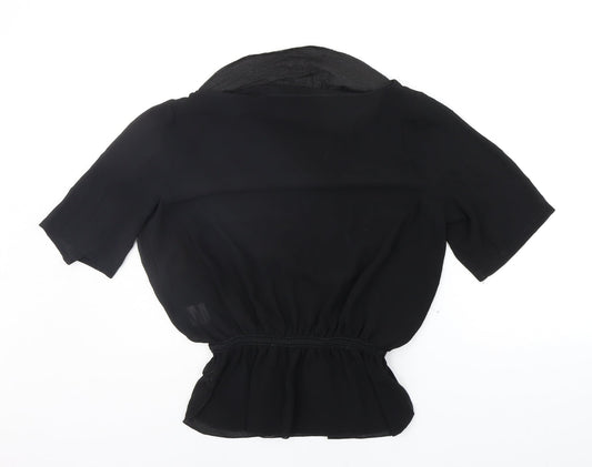 Papaya Womens Black   Basic Blouse Size 10