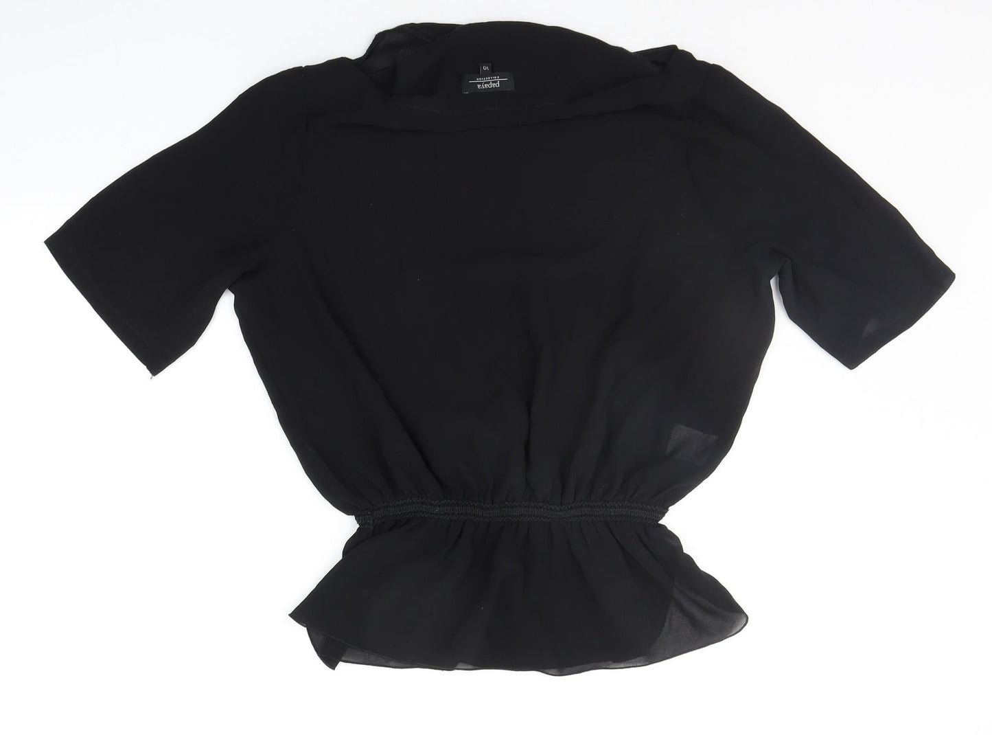 Papaya Womens Black   Basic Blouse Size 10