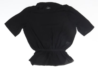Papaya Womens Black   Basic Blouse Size 10