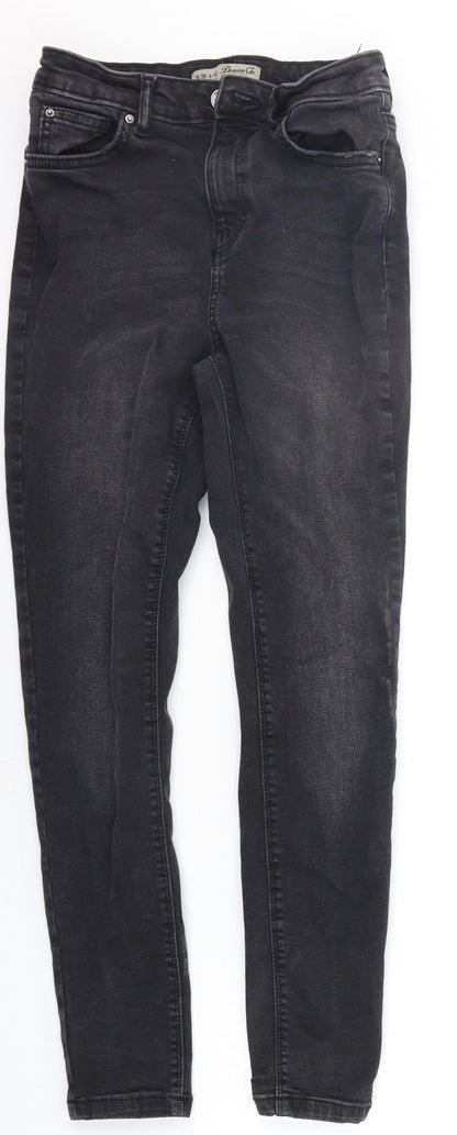Denim & Co. Womens Grey   Skinny Jeans Size 10 L22 in