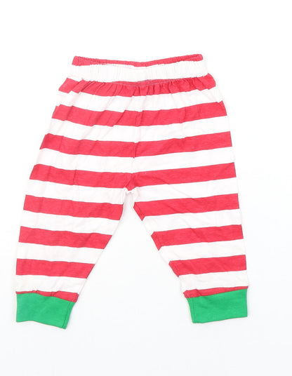 b&M Girls Blue Striped  Jogger Trousers Size 6-9 Months