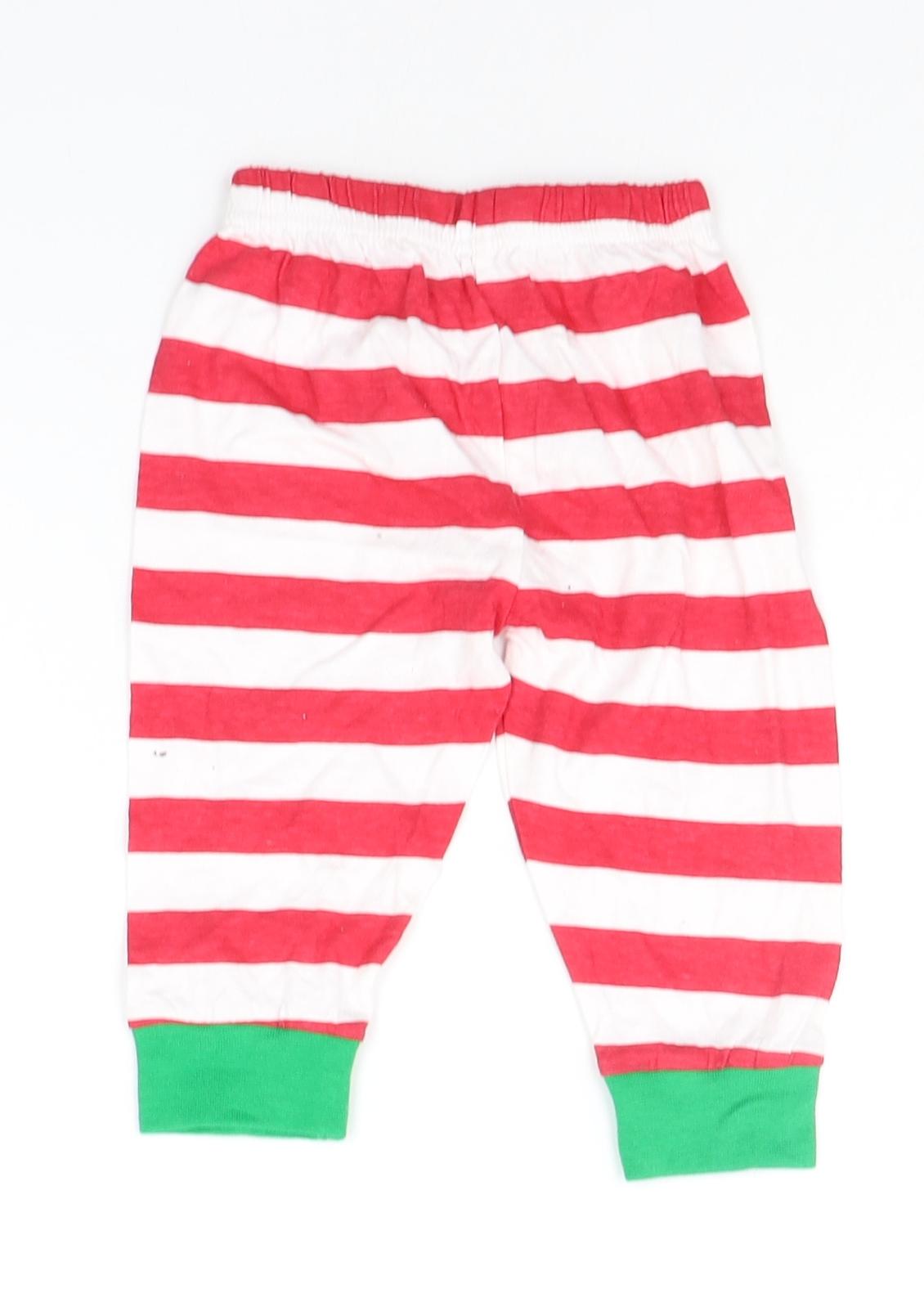 b&M Girls Blue Striped  Jogger Trousers Size 6-9 Months