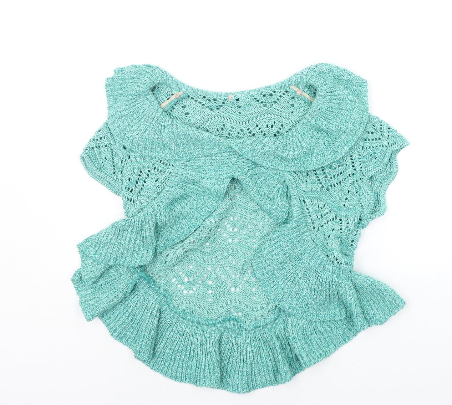 Womens UK Size 10 Preworn Green Pullover Jumper