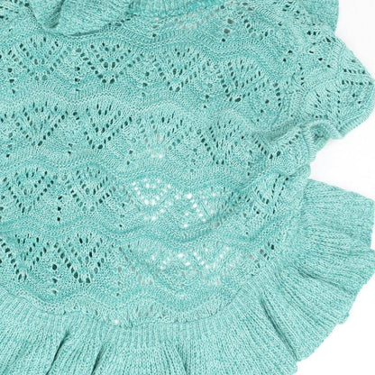 Womens UK Size 10 Preworn Green Pullover Jumper