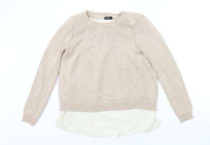 F&F Womens Gold   Pullover Jumper Size 8