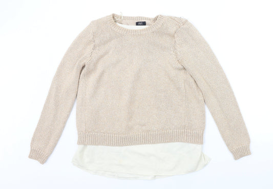 F&F Womens Gold   Pullover Jumper Size 8