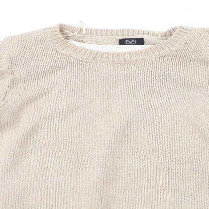 F&F Womens Gold   Pullover Jumper Size 8