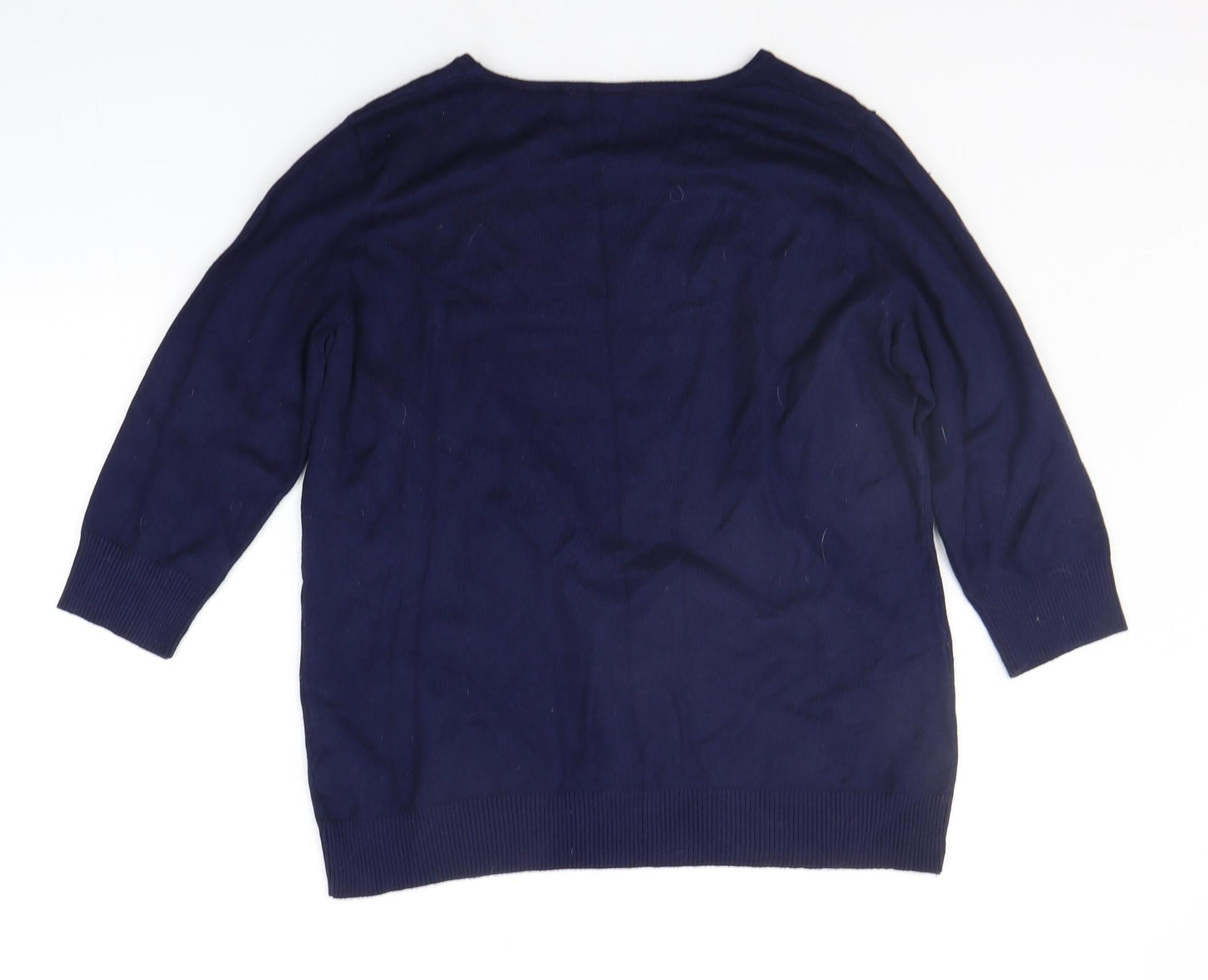 Womens UK Size L ANNA ROSE Blue Pullover Jumper