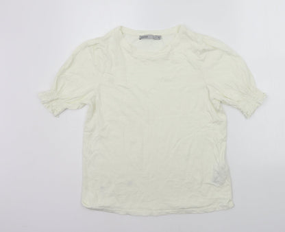 Womens UK Size S Oasis Yellow Basic T-Shirt