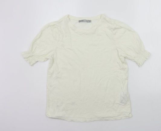 Womens UK Size S Oasis Yellow Basic T-Shirt