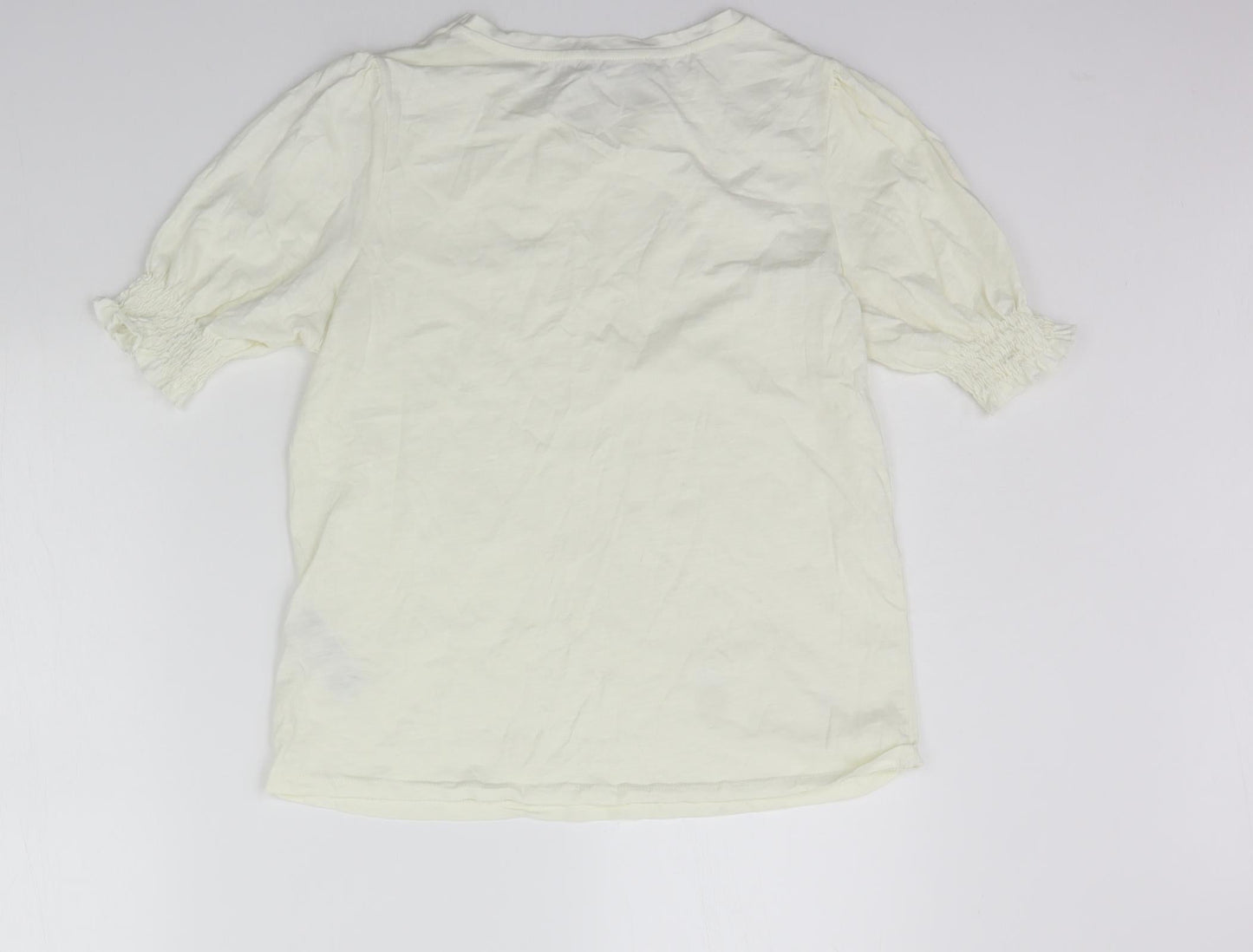 Womens UK Size S Oasis Yellow Basic T-Shirt