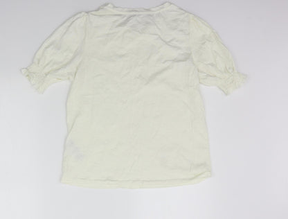Womens UK Size S Oasis Yellow Basic T-Shirt