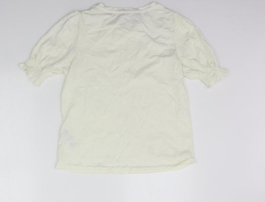Womens UK Size S Oasis Yellow Basic T-Shirt