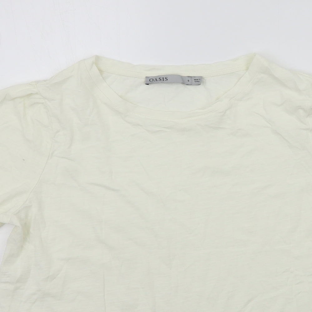 Womens UK Size S Oasis Yellow Basic T-Shirt