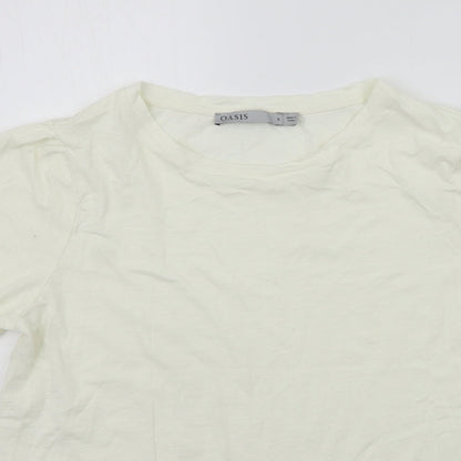 Womens UK Size S Oasis Yellow Basic T-Shirt