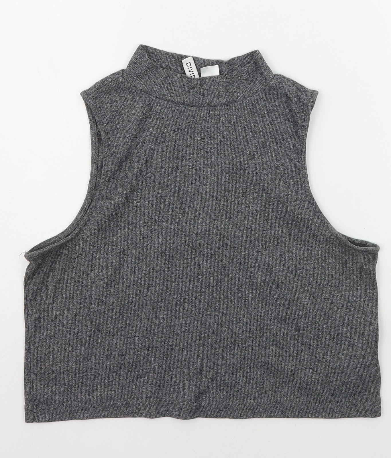 Womens UK Size L Divided Grey Basic T-Shirt