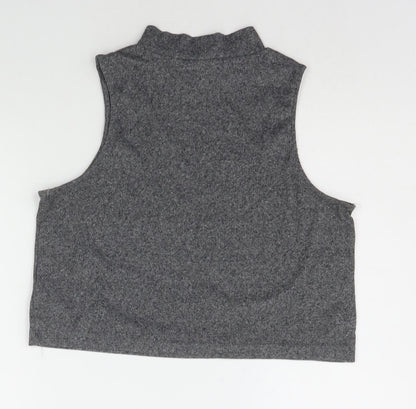 Womens UK Size L Divided Grey Basic T-Shirt